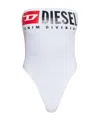 Diesel Cecilia-d-core Logo Band Swimsuit In White