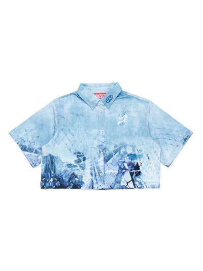 Diesel Kids' Cerdy Shirt In Blue