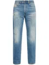 Diesel Cerulean Blue Ripped Jeans With Classic Five-pocket Design