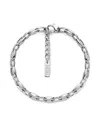 Diesel Stainless Steel Chain Bracelet In Silver