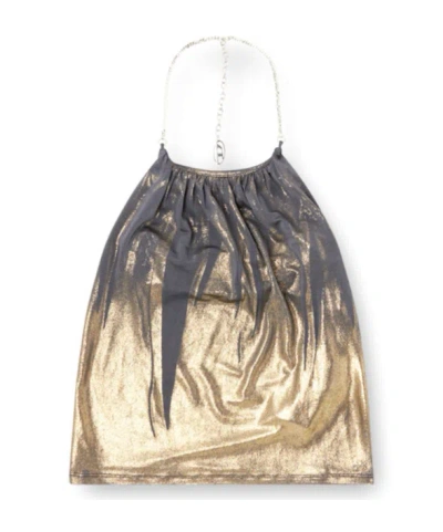 Diesel Chain Halterneck Top In Neutral