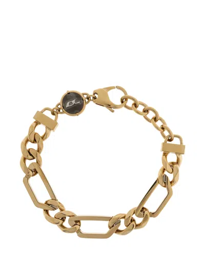 Diesel Chain Logo Bracelet In Gold