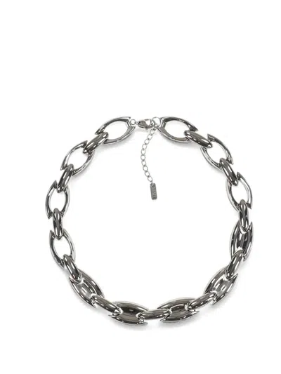 Diesel Chain-link Necklace In Silver