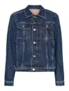Diesel Zip Up Denim Jacket In Dark Wash