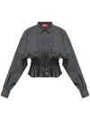Diesel Camicia C-anbu In Misto Poliestere Stretch Ricamato  Donna In Charcoalgrey