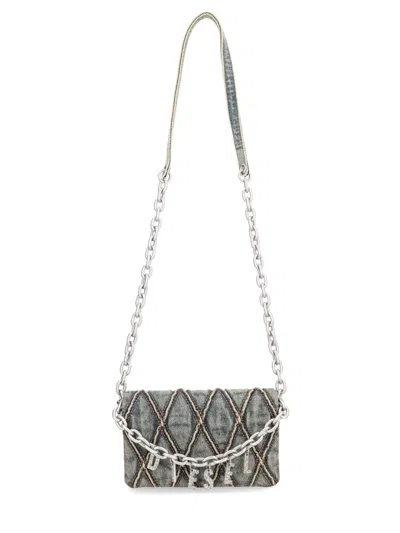 Diesel "charm D" Bag In Gray