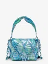 Diesel Charm-d S-borsa Piccola In Denim Trapuntato Dai Colori Pop In Blue