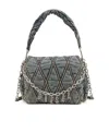 DIESEL CHARM-D DENIM SHOULDER BAG