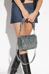 Diesel ‘charm-d' Denim Shoulder Bag In Blue