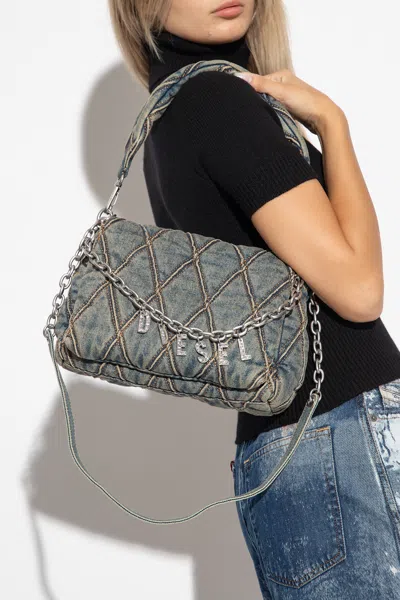 DIESEL DIESEL ‘CHARM-D’ DENIM SHOULDER BAG