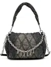 Diesel Black Charm-d Shoulder S Bag In Black