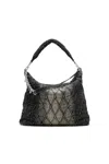 Diesel Charm-d-large Hobo In Treated Quilted Denim