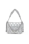 Diesel Charm-d M-shoulder Bag In Quilted Metallic Nylon