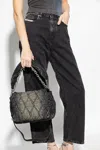 Diesel ‘charm-d Medium' Denim Shoulder Bag In Grey