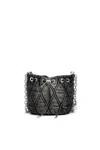 Diesel Charm-d S-mini Bucket Bag In Treated Quilted Denim