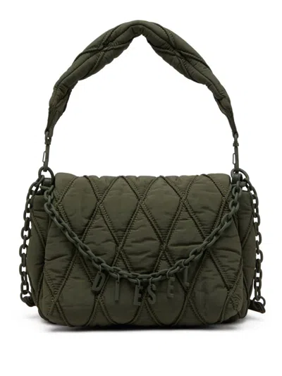 Diesel Charm-d Shoulder Bag In Green