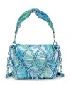 Diesel Charm-d S-borsa Piccola In Denim Trapuntato Dai Colori Pop In Blue