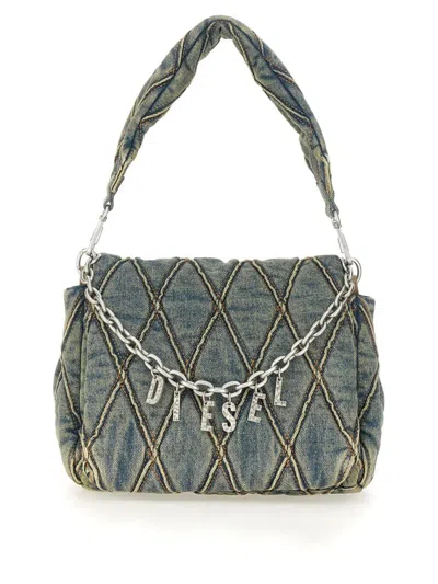 Diesel "charm-d" Shoulder Bag In Gray