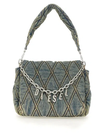 Diesel Charm-d" Shoulder Bag In Gray