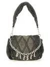 Diesel "charm-d" Small Shoulder Bag In Gray