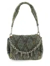 Diesel "charm-d" Small Shoulder Bag In Gray