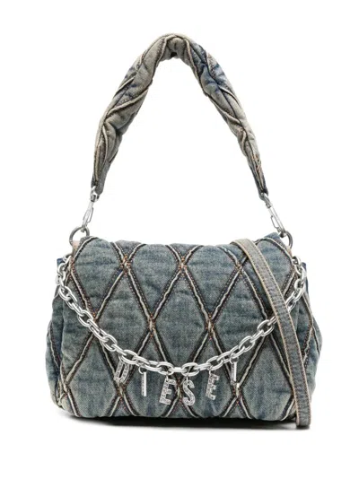 Diesel Charm Small Denim Shoulder Bag