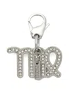 Diesel Charm Virgo Charm Keyring In Gray