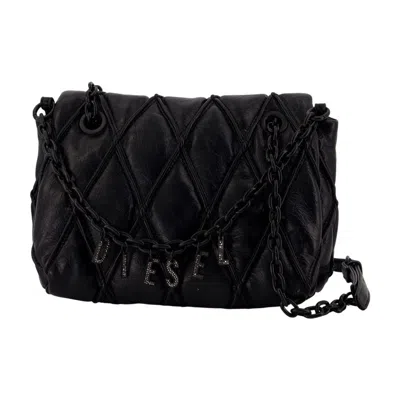 Diesel Charm-d Medium Shoulder Bag -  - Synthetic Leather - Black