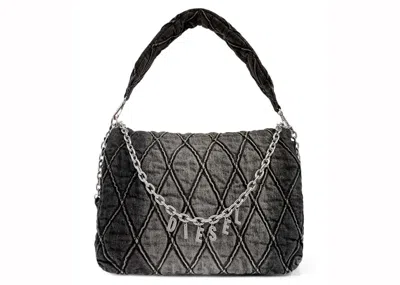 Pre-owned Diesel Charmd Shoulder Bag L In Black