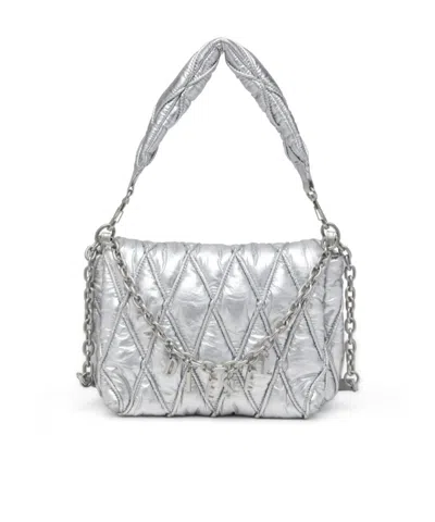 Diesel Charm-d Shoulder Bag In Silver