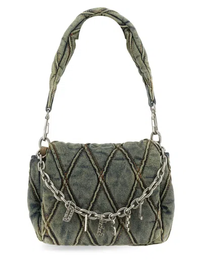 Diesel Charm-d Small Shoulder Bag In Brown