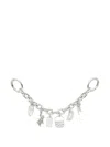 Diesel Charms Chain-d S Keyring In Gray