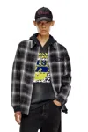 Diesel Madras Shirt With Oval D Embroidery In Black
