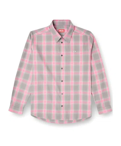 DIESEL CHECKED LONG-SLEEVED SHIRT