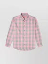 Diesel Men S-simply Check Cotton Blend Shirt In Pink