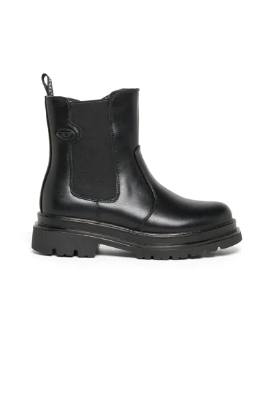 Diesel Chelsea Boots With Logo In Black