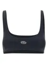 Diesel Chelsea-utlt Black Sports Bra  In Blue