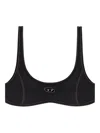 Diesel Chelsea-utlt Cut-out Sports Bra In Black