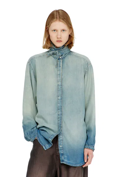 Diesel Chemise En Denim Fluide Marbré
