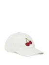 Diesel Cherry-embroidery Cap Hat In White