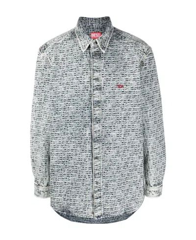 Diesel Chest Logo-print Detail Shirt In White