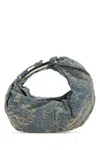 Diesel Women Denim Grab-d Hobo Shopping Bag In Light Blue