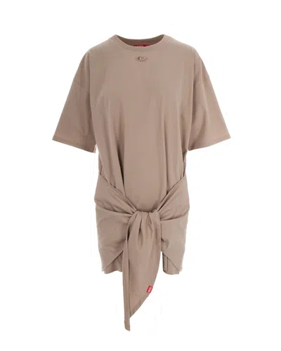 Diesel Chic Mini Dress For Women In Gray