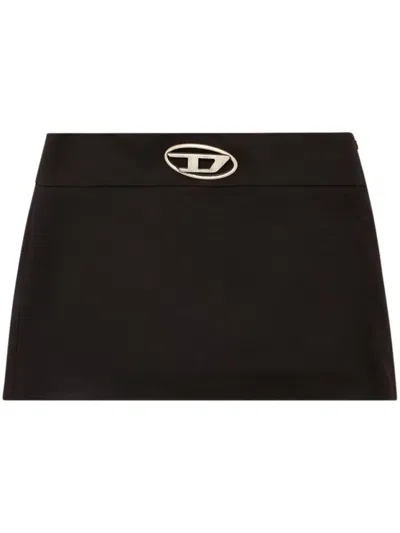 DIESEL DIESEL MINI SKIRT WITH SIGNATURE LOGO DETAIL AND FLATTERING FIT