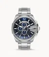 Diesel Chief Series Chronograph, Silver Stainless Steel Watch In Silver