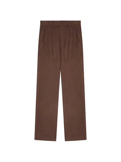 Diesel Chino Pants In Light-stretch Wool In Brown