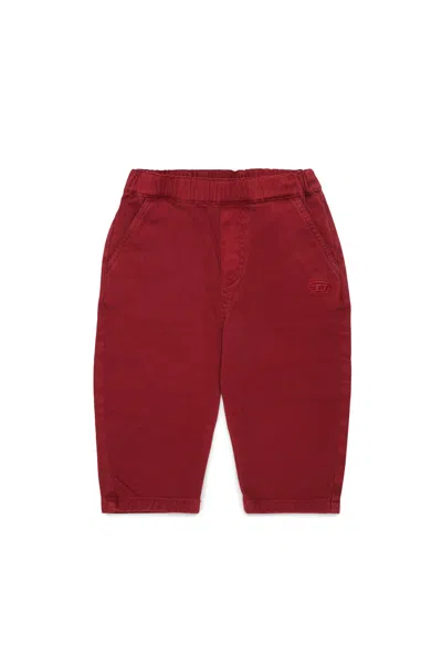 Diesel Kids' Chino Pants With Logo In Red