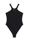 Diesel Racerback Swim Tops High-cut Leg In Black