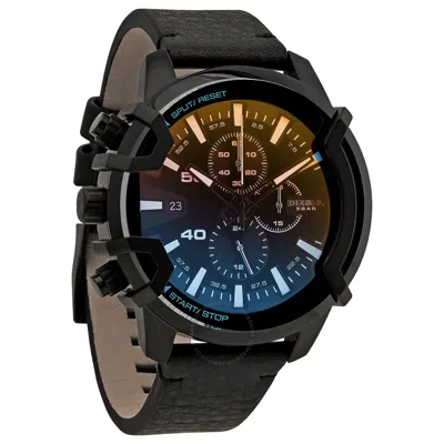Diesel Chronograph Lefty Quartz Digital Black Dial Men's Watch Dz4519 In Brown
