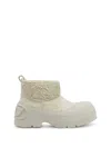 Diesel Chunky Ankle Boot With Lug Sole In White